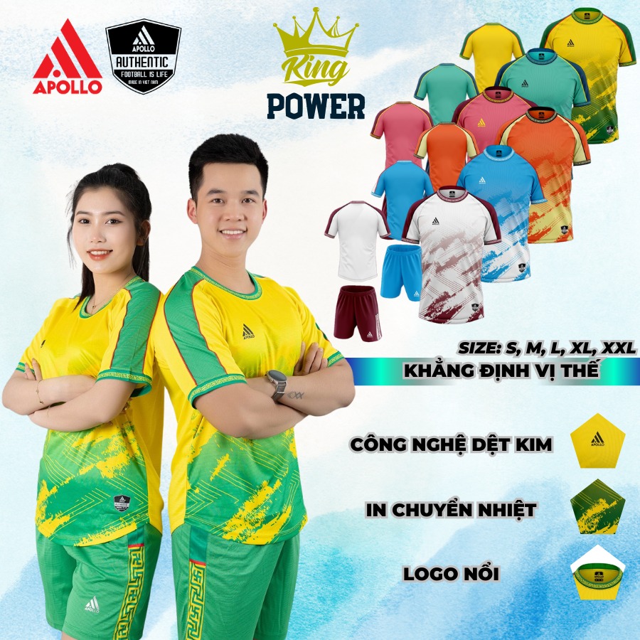 Đồng Phục Bóng Đá Apollo King Power Thiết Kế Đẹp Chất Lượng Cao