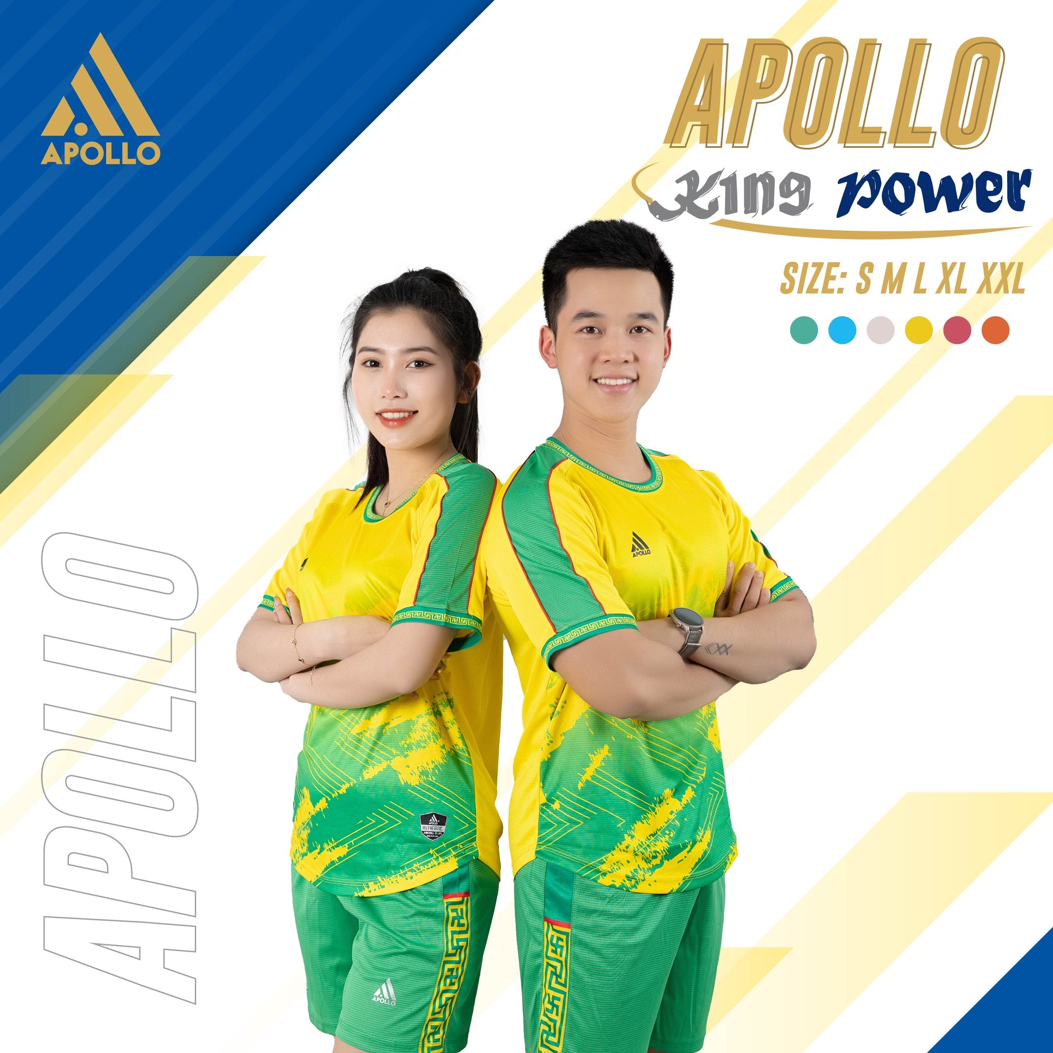Đồng Phục Bóng Đá Apollo King Power In Thêu Sắc Nét