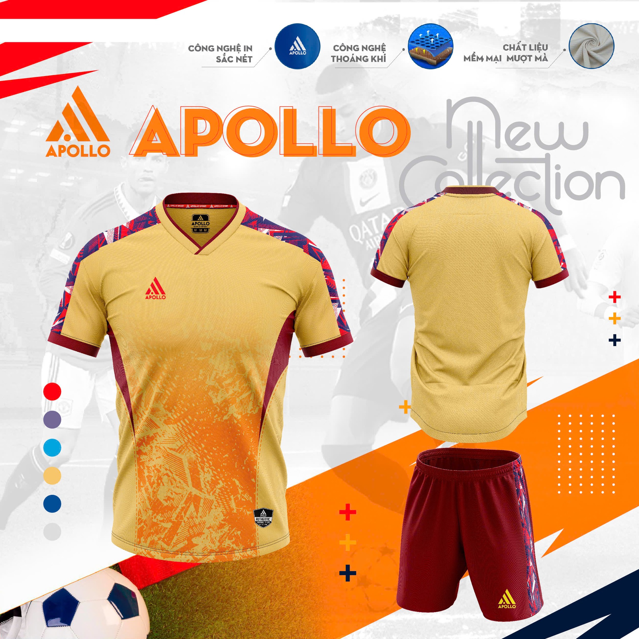 Đặt May Đồng Phục Bóng Đá Apollo New Star Tại Thiên Việt