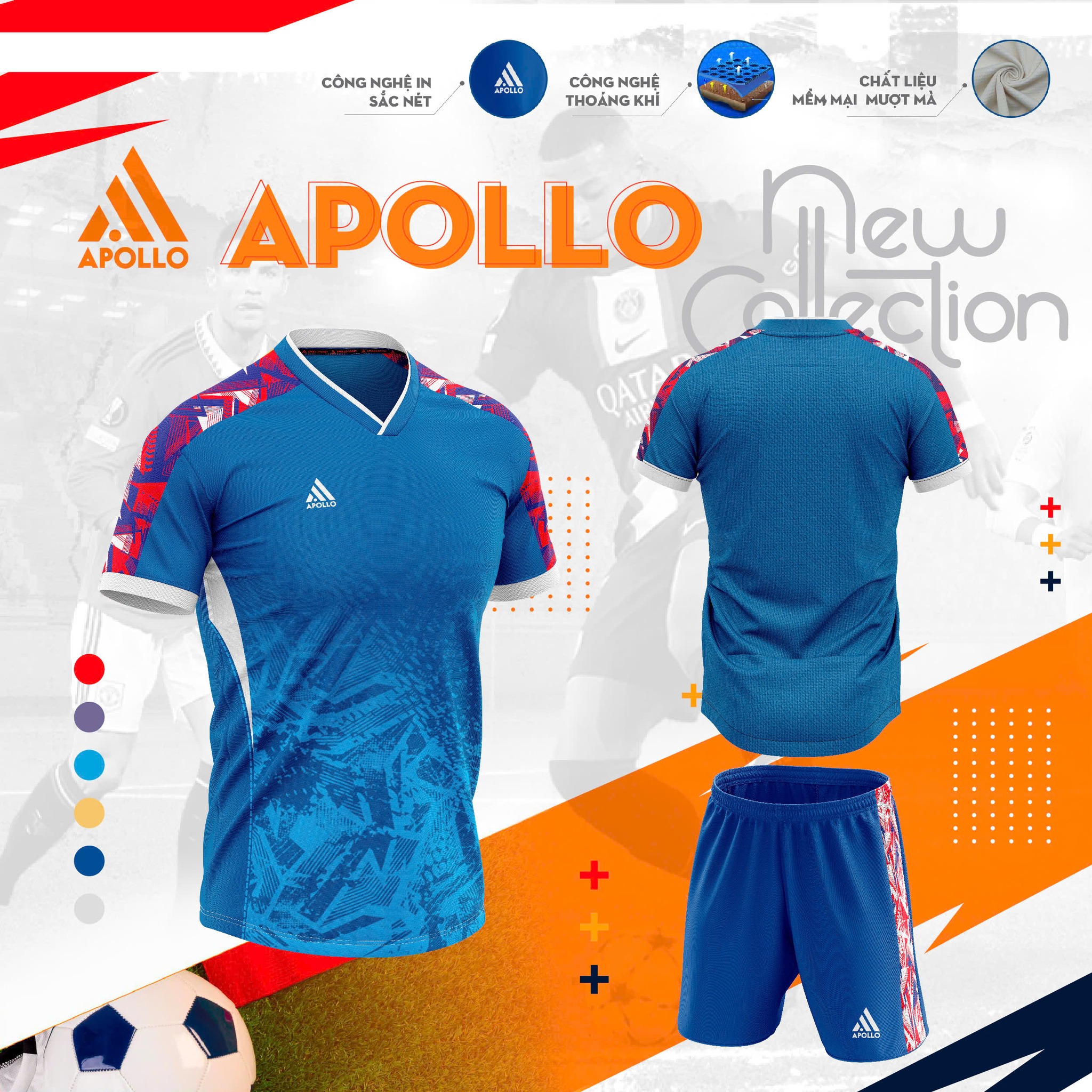 Đồng Phục Bóng Đá Apollo New Star Tôn Vinh Tinh Thần Đội Bóng