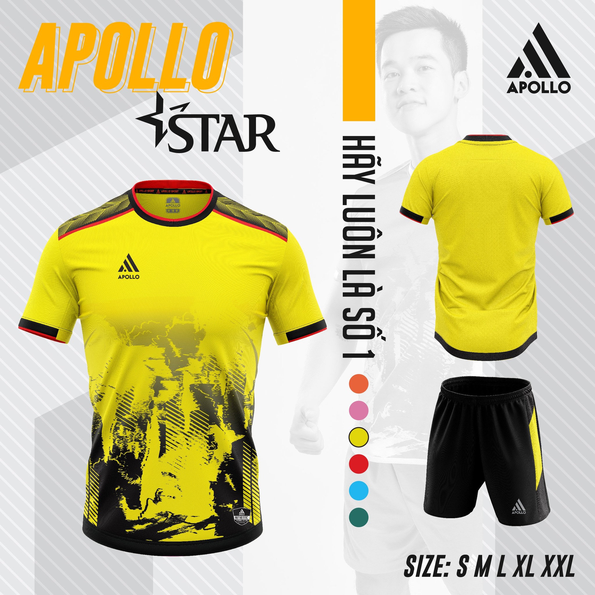 Xưởng may đồng phục bóng đá Apollo Star nhanh, đẹp, giá rẻ