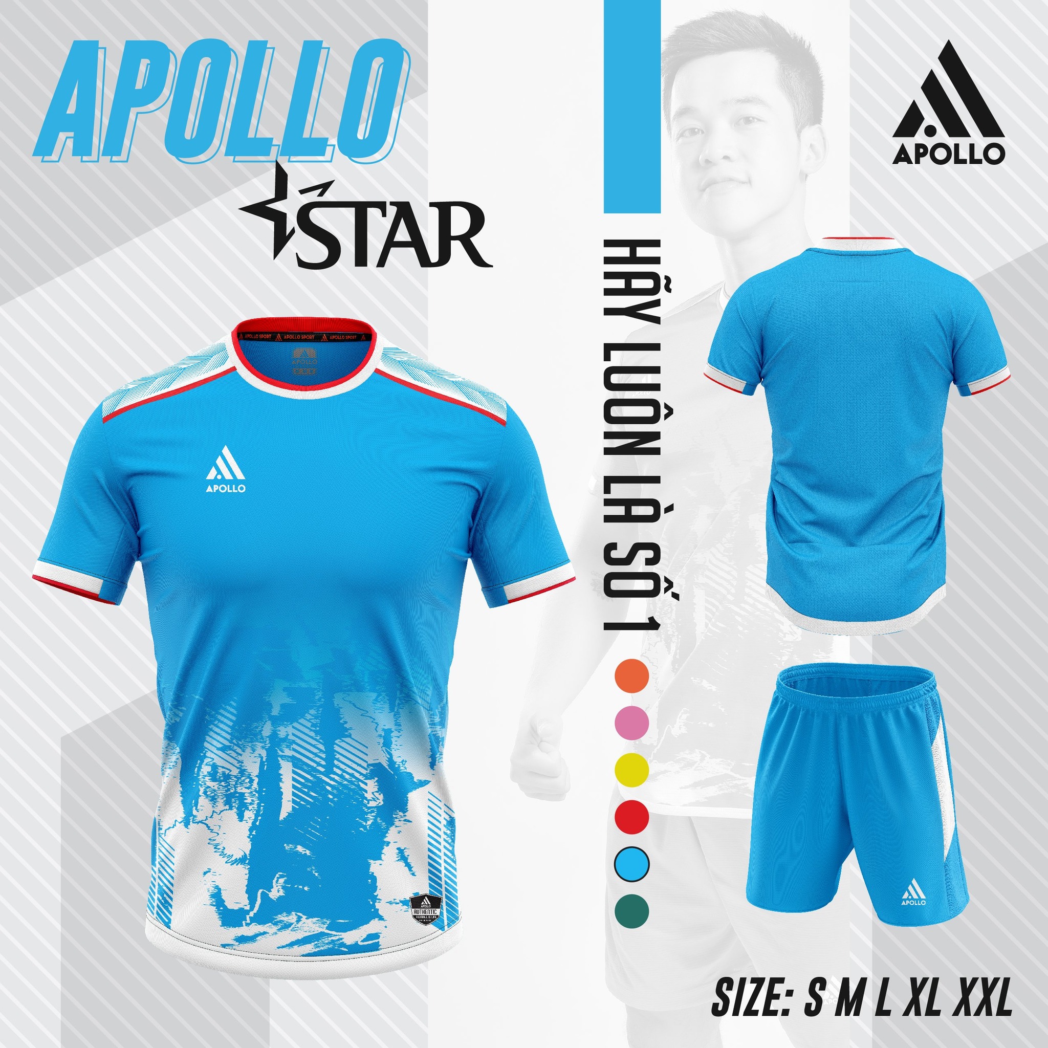 Đồng phục bóng đá Apollo Star cho đội bóng phong trào và chuyên nghiệp