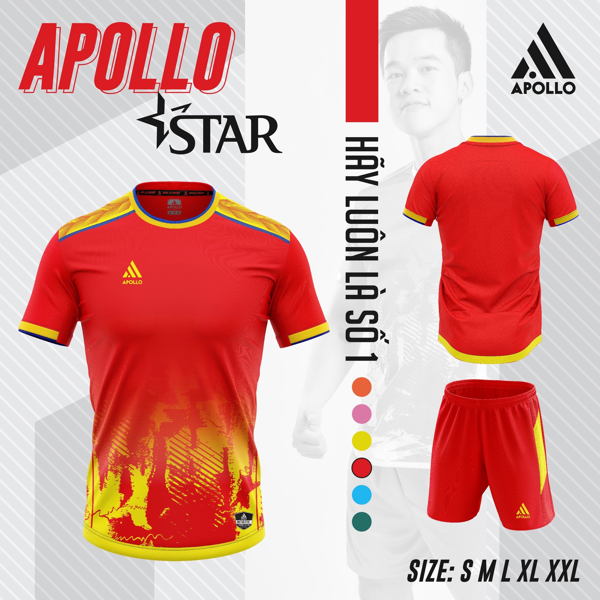 Đồng phục bóng đá Apollo Star thiết kế miễn phí theo yêu cầu