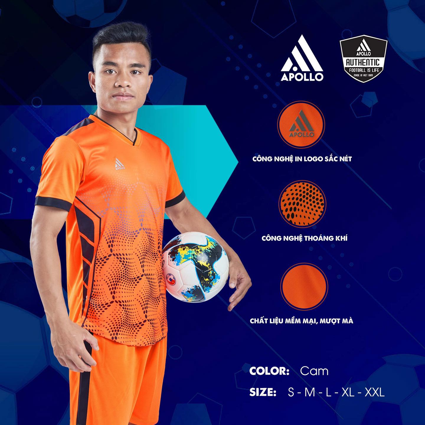 Đồng Phục Bóng Đá Apollo Victory Thiết Kế Độc Quyền