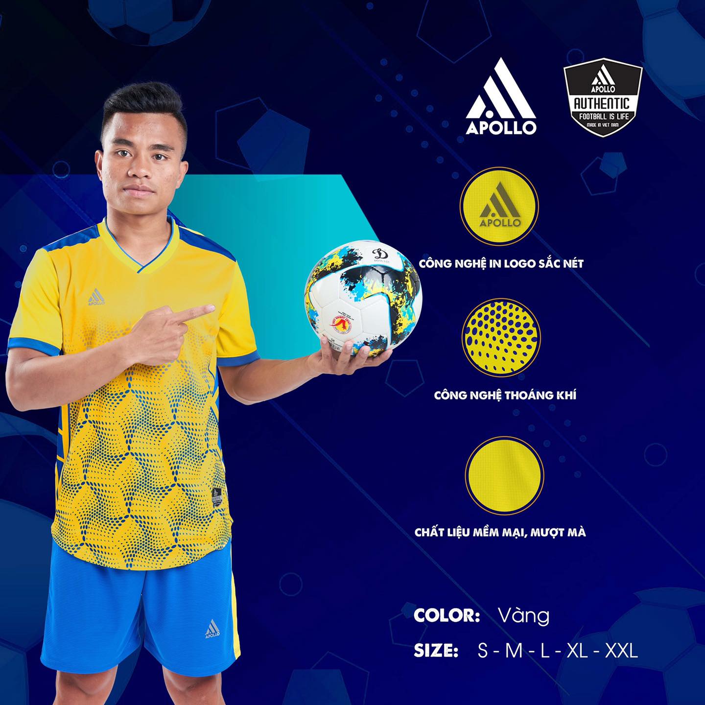 Đặt May Đồng Phục Bóng Đá Apollo Victory Giá Xưởng