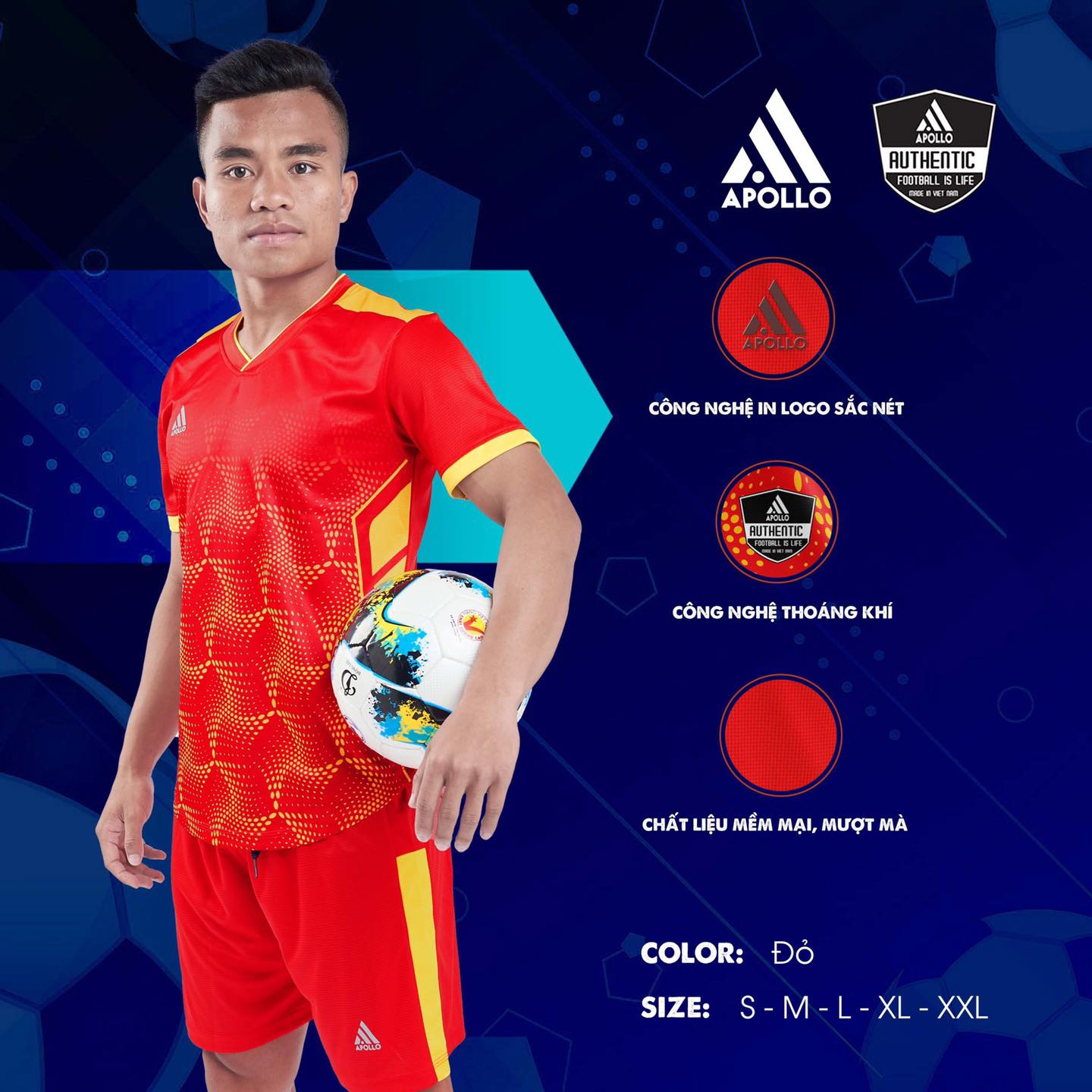 Đồng Phục Bóng Đá Apollo Victory Mới Nhất Tại Thiên Việt