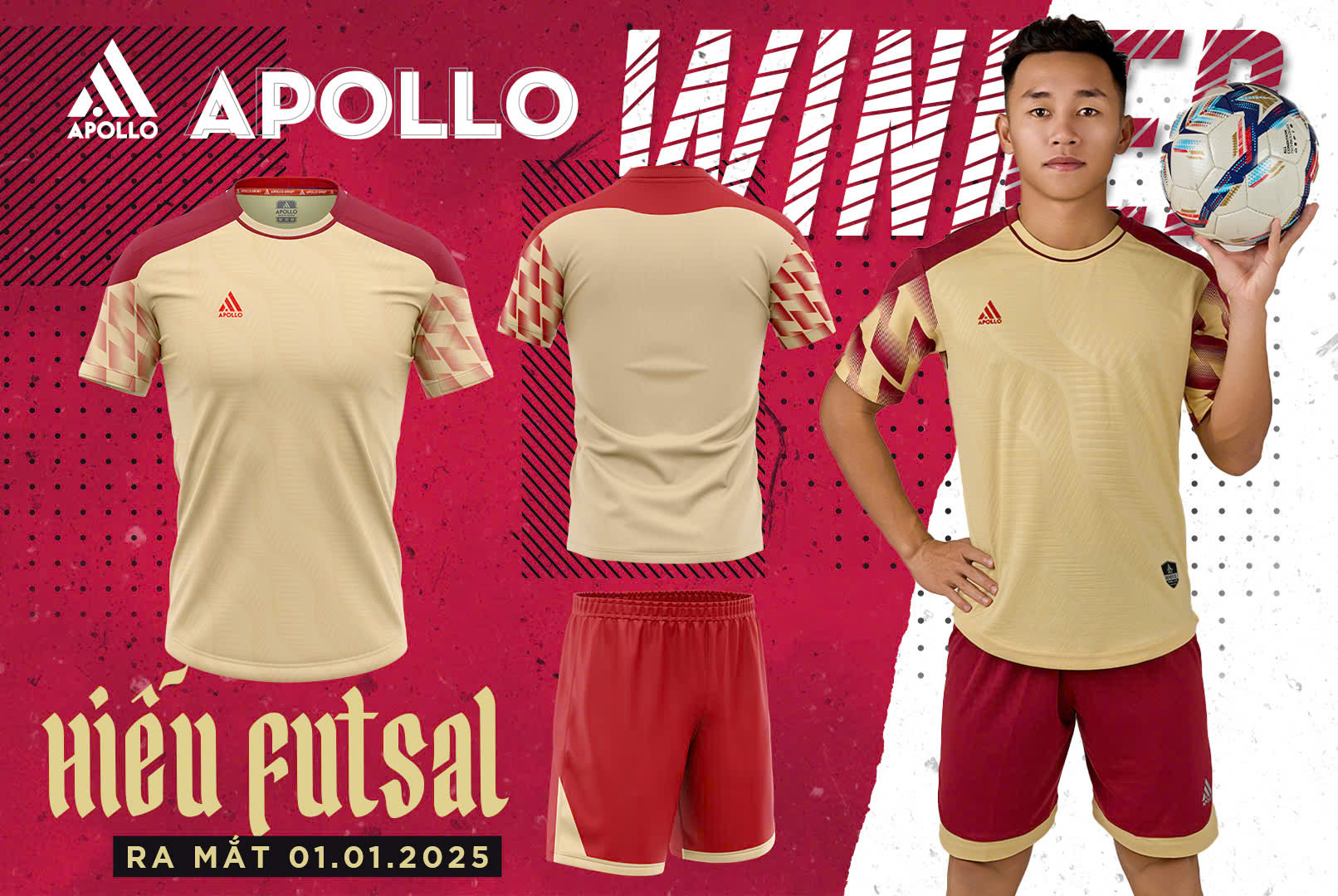 Đồng phục bóng đá Apollo Winner mang đậm phong cách thể thao