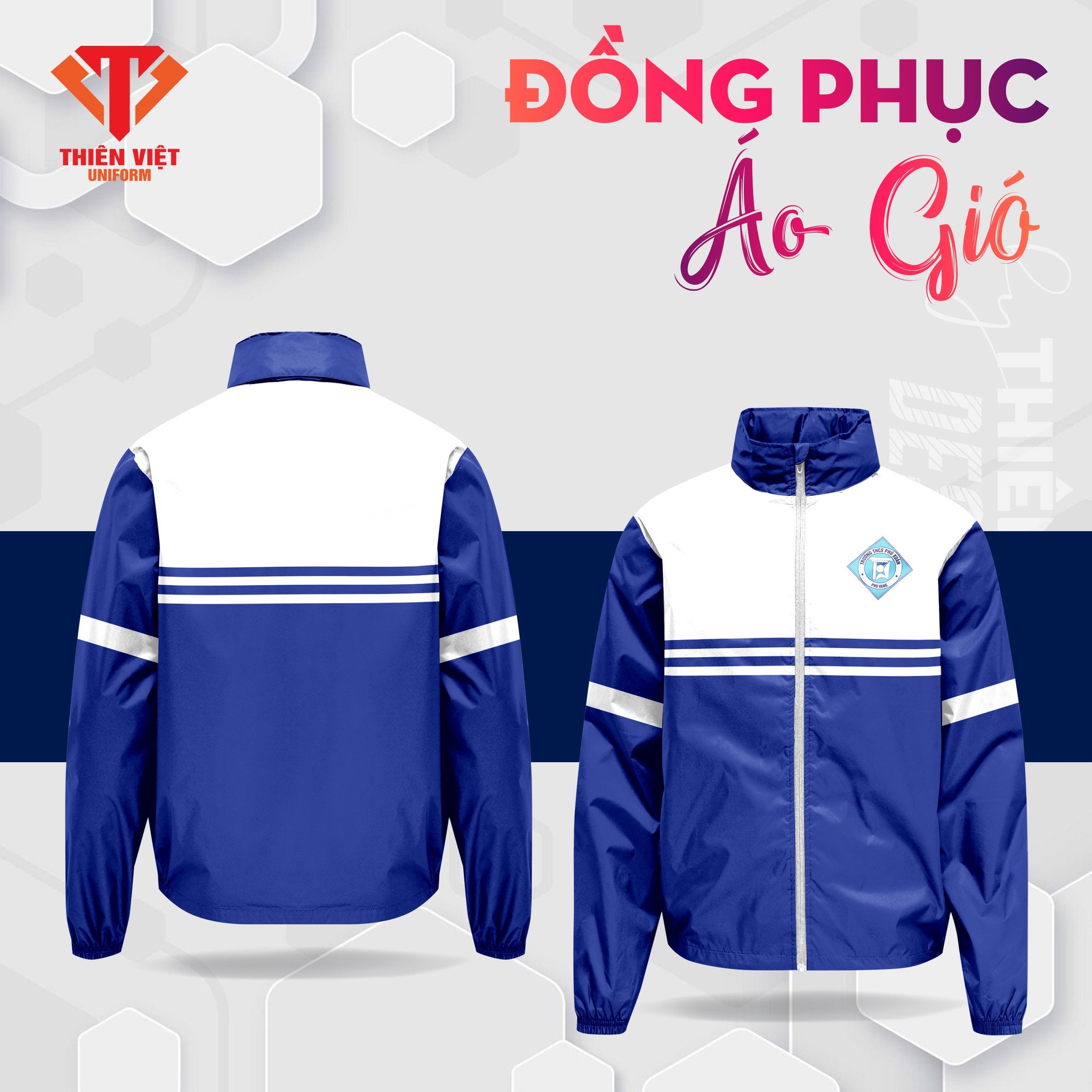 Mẫu Đồng Phục Áo Khoác Trường THCS Phú Xuân