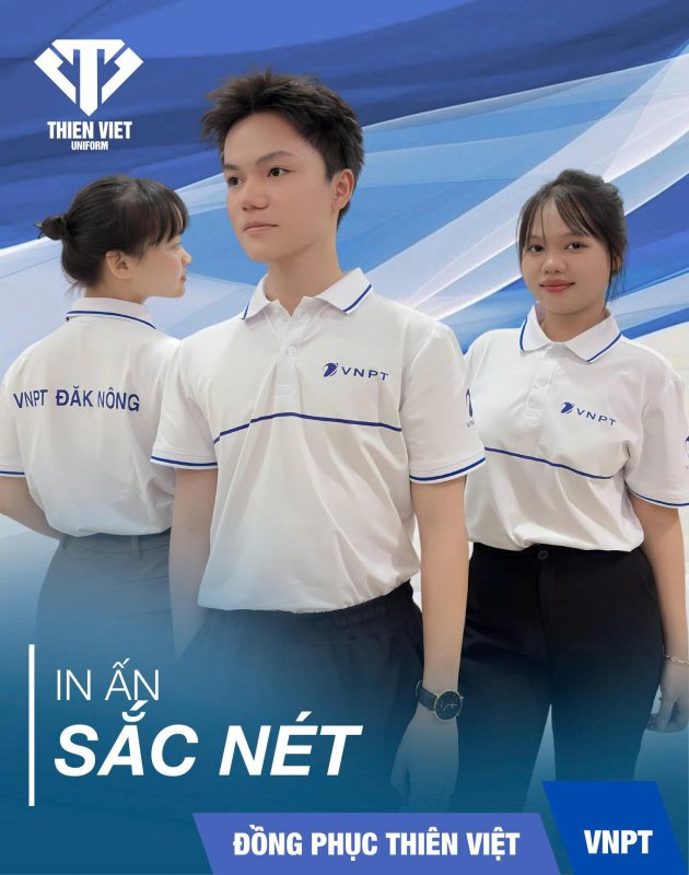 May Đồng Phục Áo Thun VNPT Uy Tín – Giá Xưởng Tại Thiên Việt