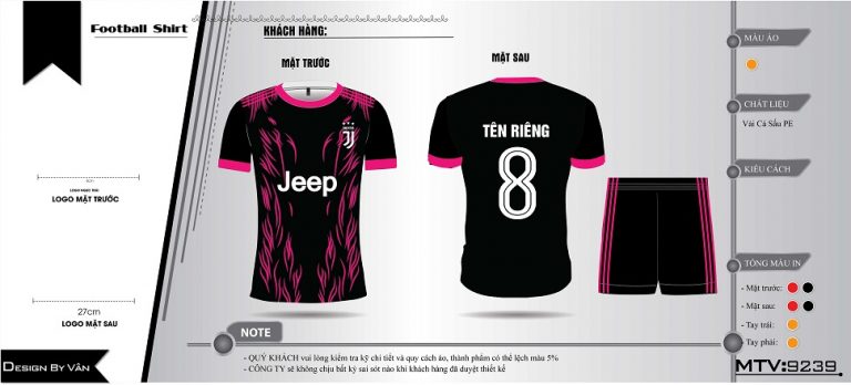 Đồng phục bóng đá thiết kế đẹp, thoáng khí, chất lượng cao tại Thiên Việt.