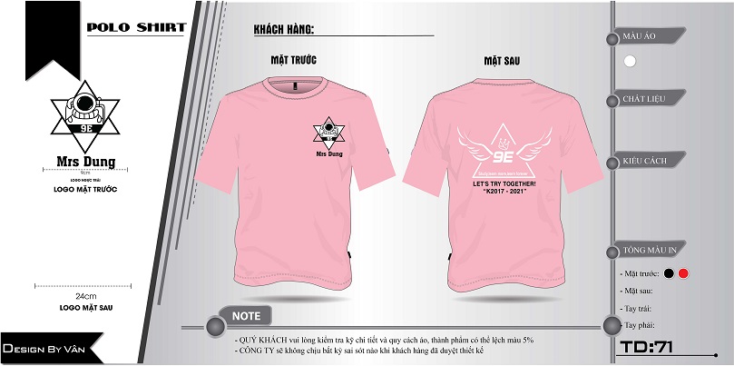 Đồng phục áo lớp Mã L07