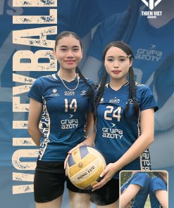 Bộ Áo Quần Đồng Phục Bóng Chuyền Xanh Dương