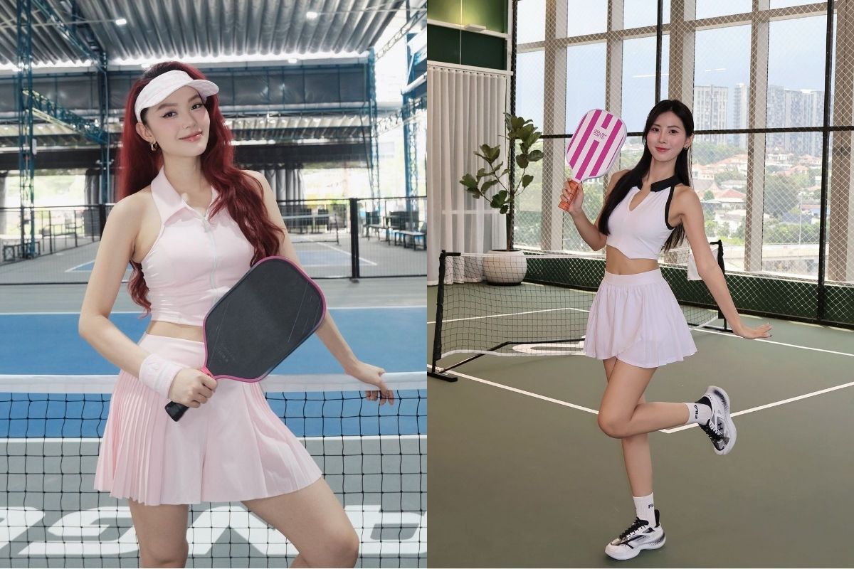 Pickleball Phối Áo Croptop Kết Hợp Quần Thể Thao Lưng Cao
