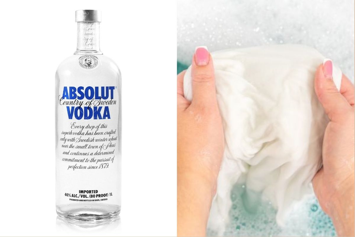 Tẩy áo trắng bị dính màu bằng rượu Vodka