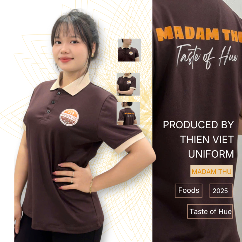 Đồng Phục Áo Thun Madam Thu – Nâng Tầm Hình Ảnh Thương Hiệu Ẩm Thực