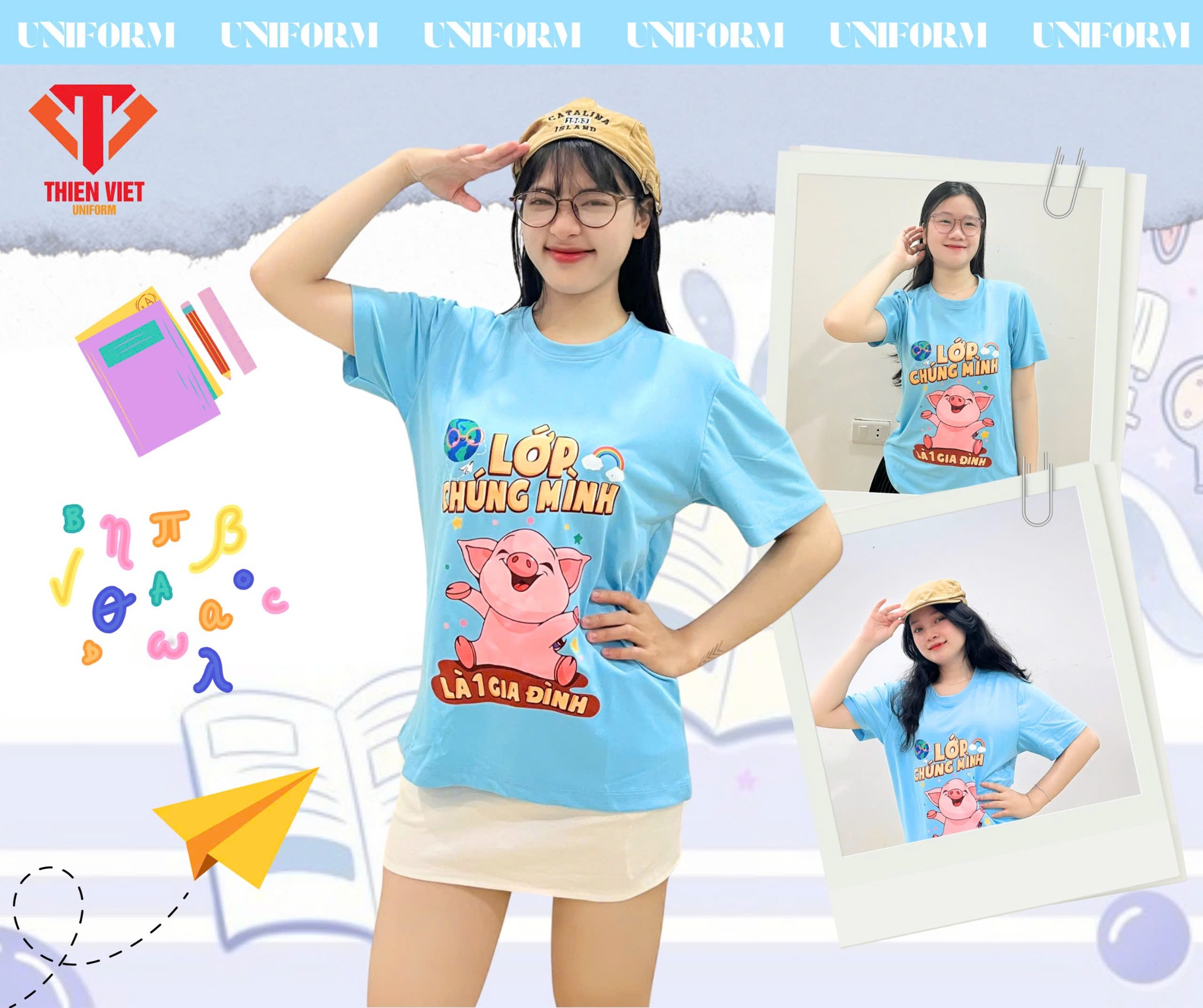 Đặt May Áo Thun Đồng Phục Áo Lớp Theo Yêu Cầu