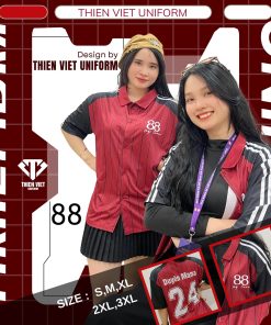 Đồng Phục Áo Lớp Sơ Mi Đỏ Đen – Nổi Bật Cá Tính Tuổi Trẻ