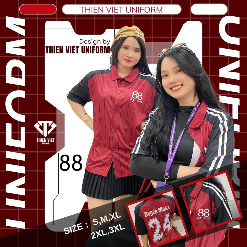 Đồng Phục Áo Lớp Sơ Mi Đỏ Đen – Nổi Bật Cá Tính Tuổi Trẻ