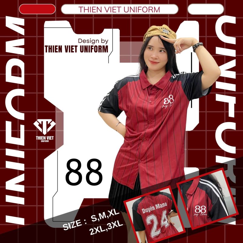 Đồng Phục Áo Lớp Sơ Mi Đỏ Đen – Cá Tính Và Gắn Kết