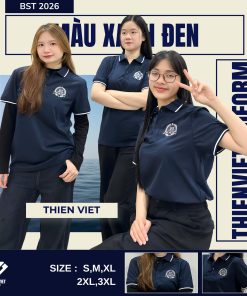 Đồng Phục Áo Lớp Xanh Đen – Cá Tính, Năng Động Cho Học Sinh
