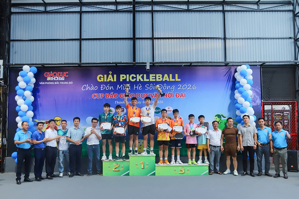 Giải Pickleball Cup Báo Giáo Dục & Thời Đại 2026 Khép Lại Với Nhiều Dấu Ấn Đáng Nhớ