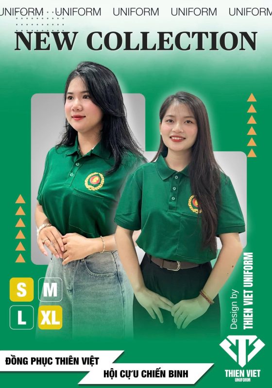 Đồng Phục Áo Thun Hội Cựu Chiến Binh Màu Xanh Lá Trang Nhã