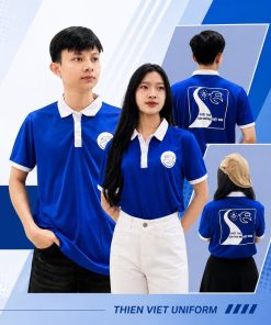 Áo Thun Polo Xanh Dương Basic Phối Trắng – Thiết Kế Trẻ Trung