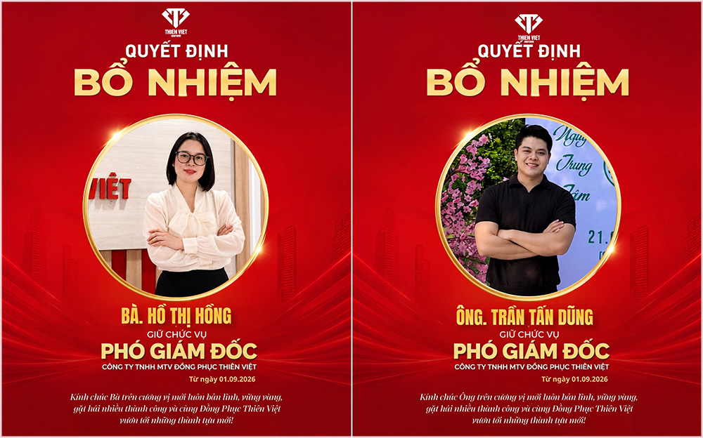 Đồng Phục Thiên Việt Chúc Mừng Hai Tân Phó Giám Đốc