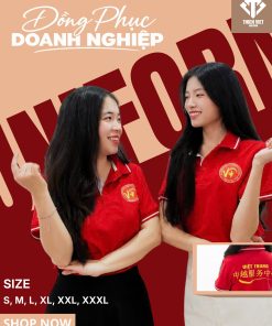 Áo Đồng Phục Doanh Nghiệp Việt Trung Sắc Đỏ Chuyên Nghiệp