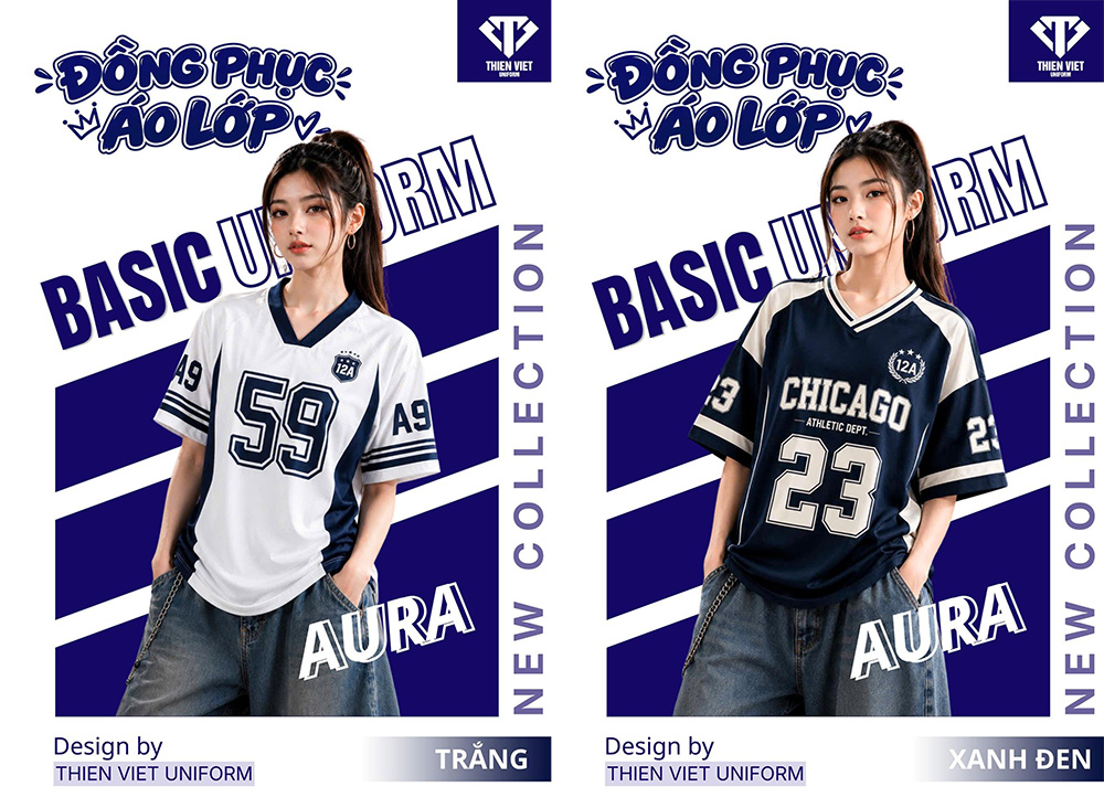 Đồng Phục Áo Lớp Basic Thiên Việt Thiết Kế Theo Yêu Cầu
