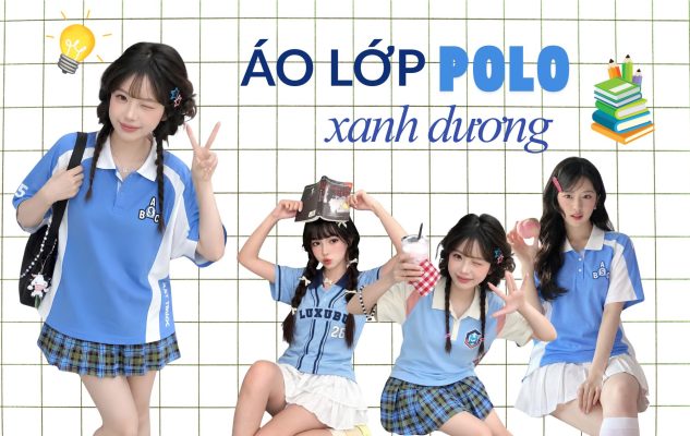 Áo Lớp Polo Xanh Dương Đẹp, Trẻ Trung