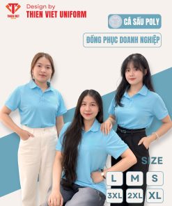 Áo Polo Doanh Nghiệp Xanh Thiên Thanh Thanh Lịch