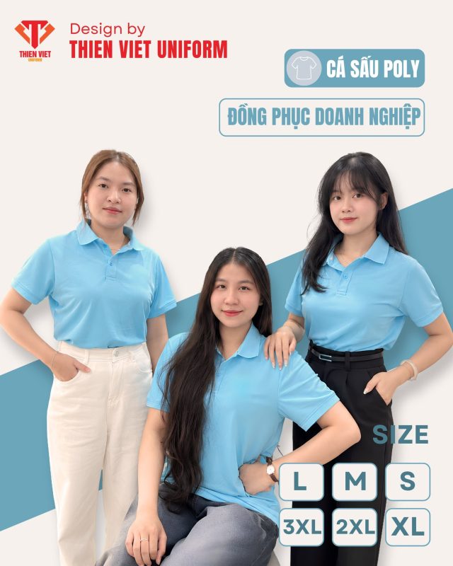 Áo Polo Doanh Nghiệp Xanh Thiên Thanh Thanh Lịch