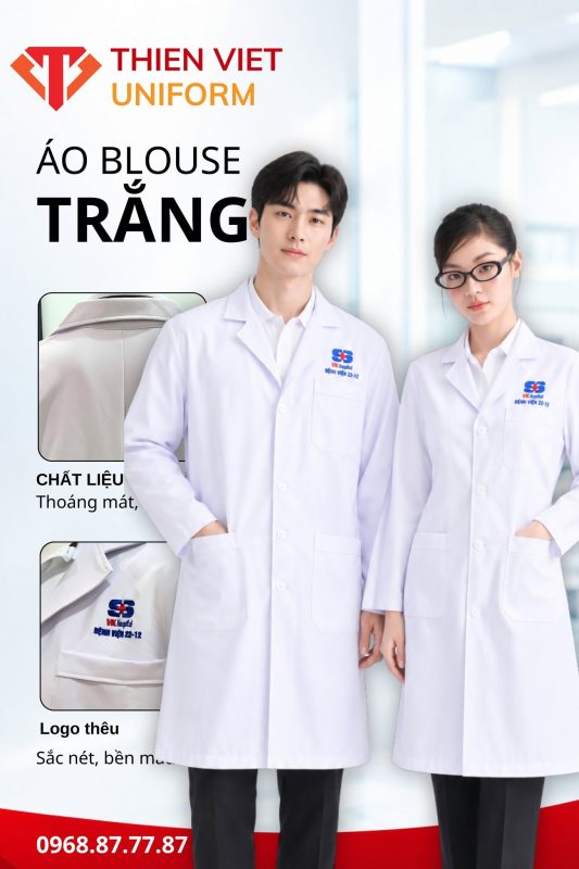 Đồng Phục Áo Blouse Bệnh Viện 22-12 Thiết Kế Chuyên Nghiệp