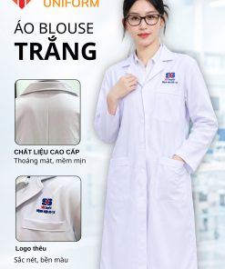 Áo Blouse Trắng Bệnh Viện Thiết Kế Gọn Gàng, Thanh Lịch